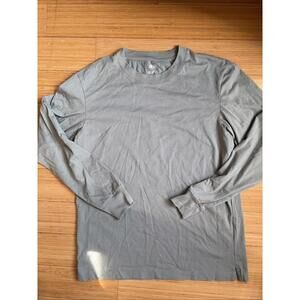 Uniqlo Mens Large Green AIRism Long Sleeve Crewneck